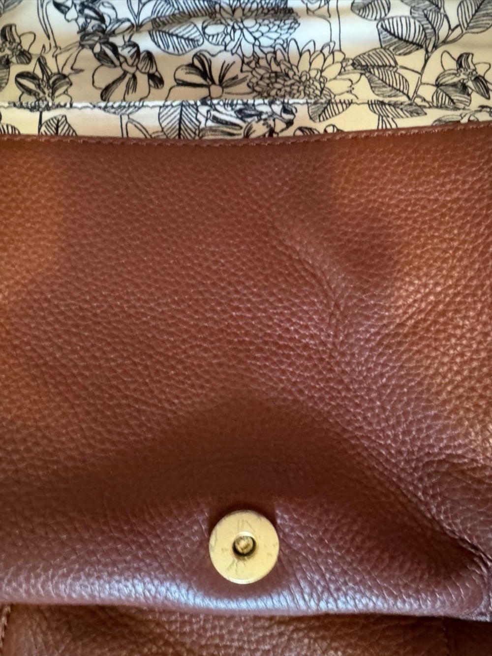 Vera Bradley Chestnut Brown Pebble Leather Shoulder Bag - Picture 7 of 9
